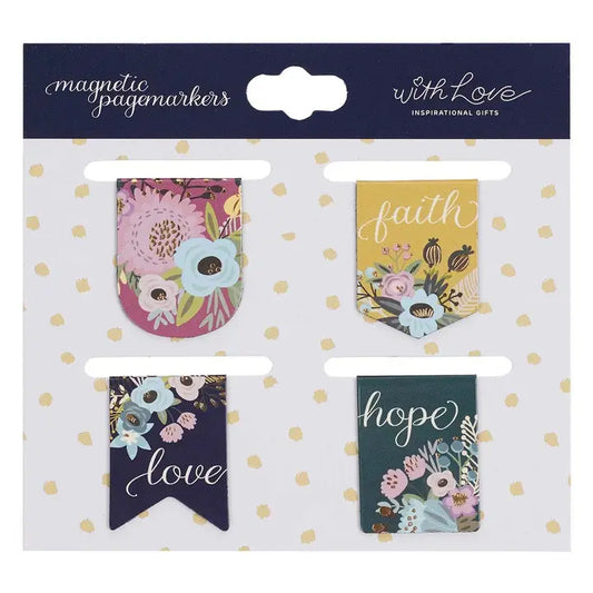 MAGNETIC BOOKMARK SET-FAITH HOPE L : PETITE