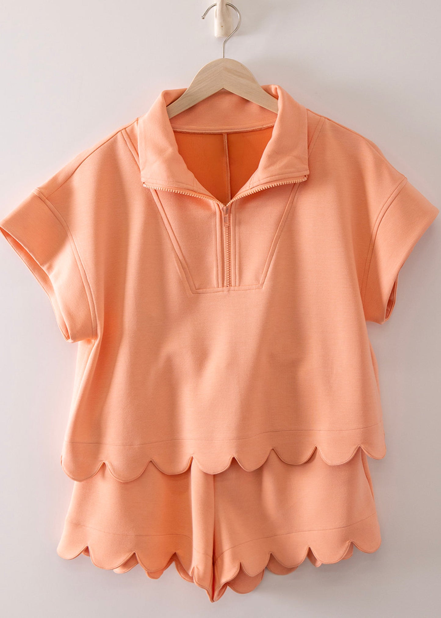 SCALLOPED HEM SET - MELON