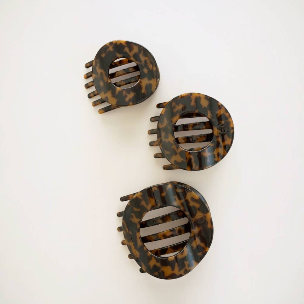 Tortoise | Small | Flat Open Circle Hair Clip