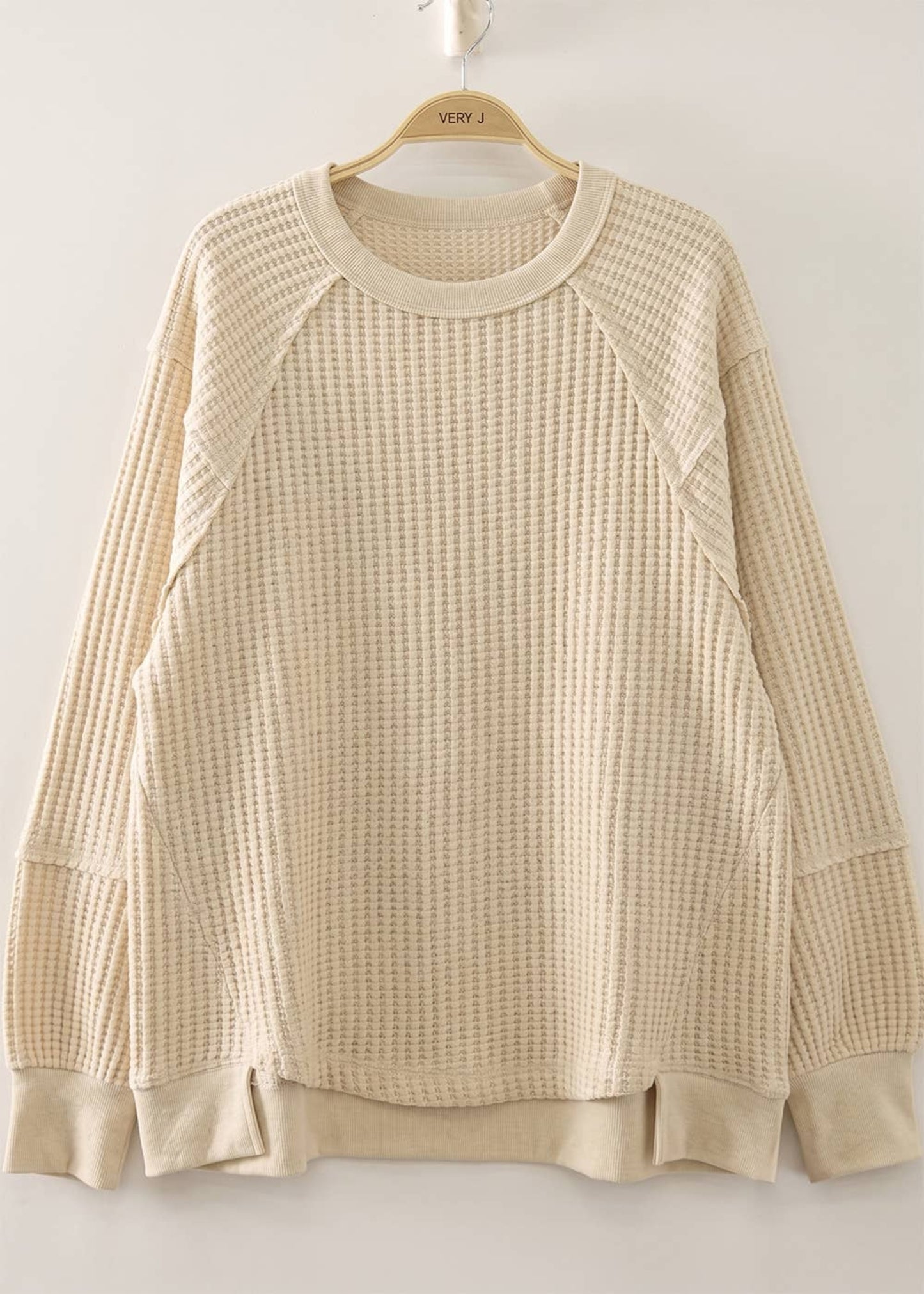 Lillian Waffle Patch Detail Pullover