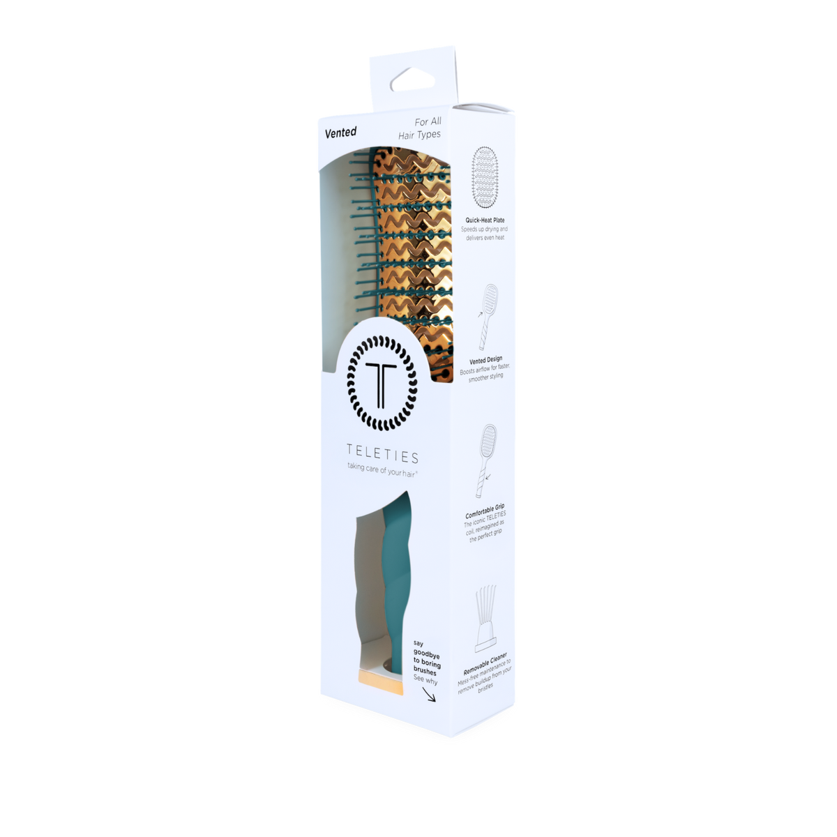 Vented Brush | Teal With It | Full Size