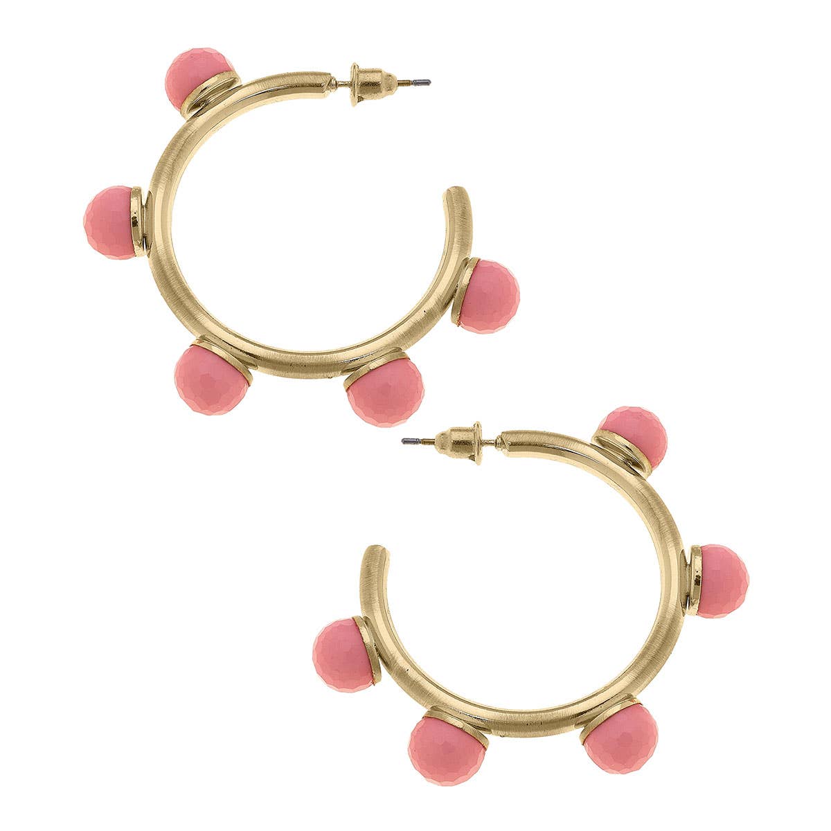 Allison Resin Beaded Hoop Earrings