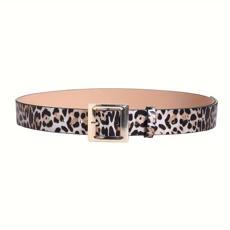 SINGLE LEOPARD PRINT WIDE WAIST BELT
