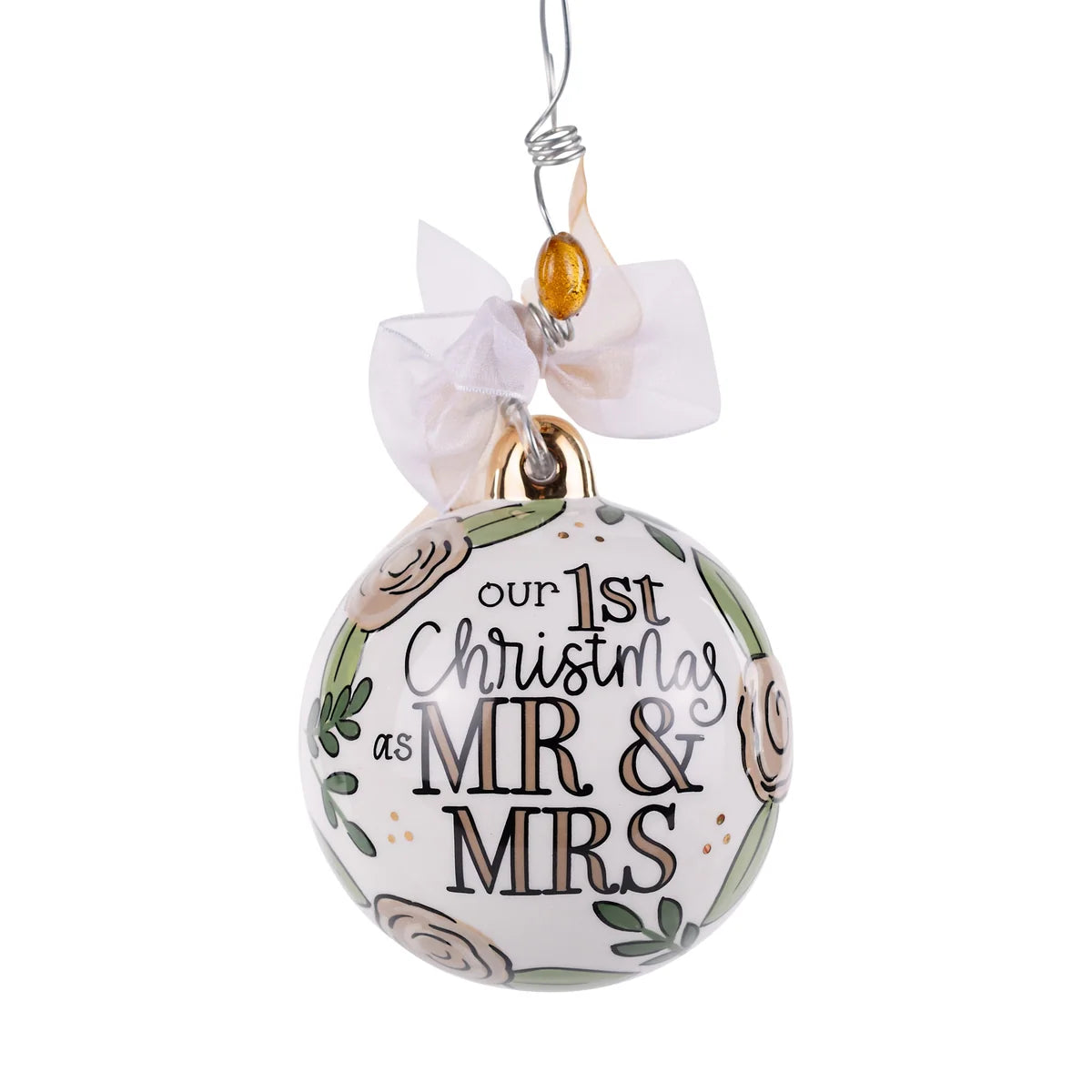 GOLD MR. & MRS. ORNAMENT