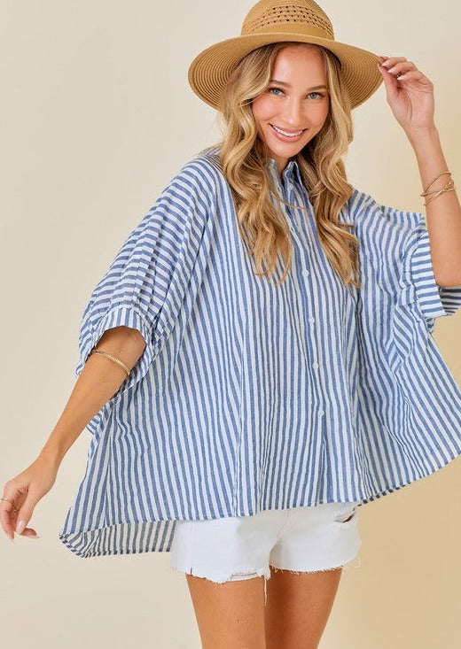 CHEYENNE BUTTON DOWN-LT.BLUE/WHITE