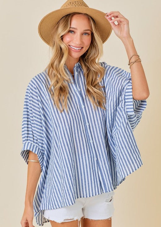 CHEYENNE BUTTON DOWN-LT.BLUE/WHITE