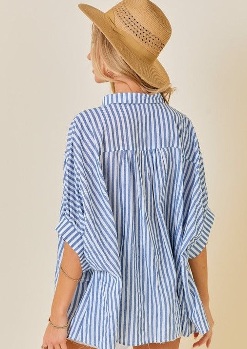 CHEYENNE BUTTON DOWN-LT.BLUE/WHITE