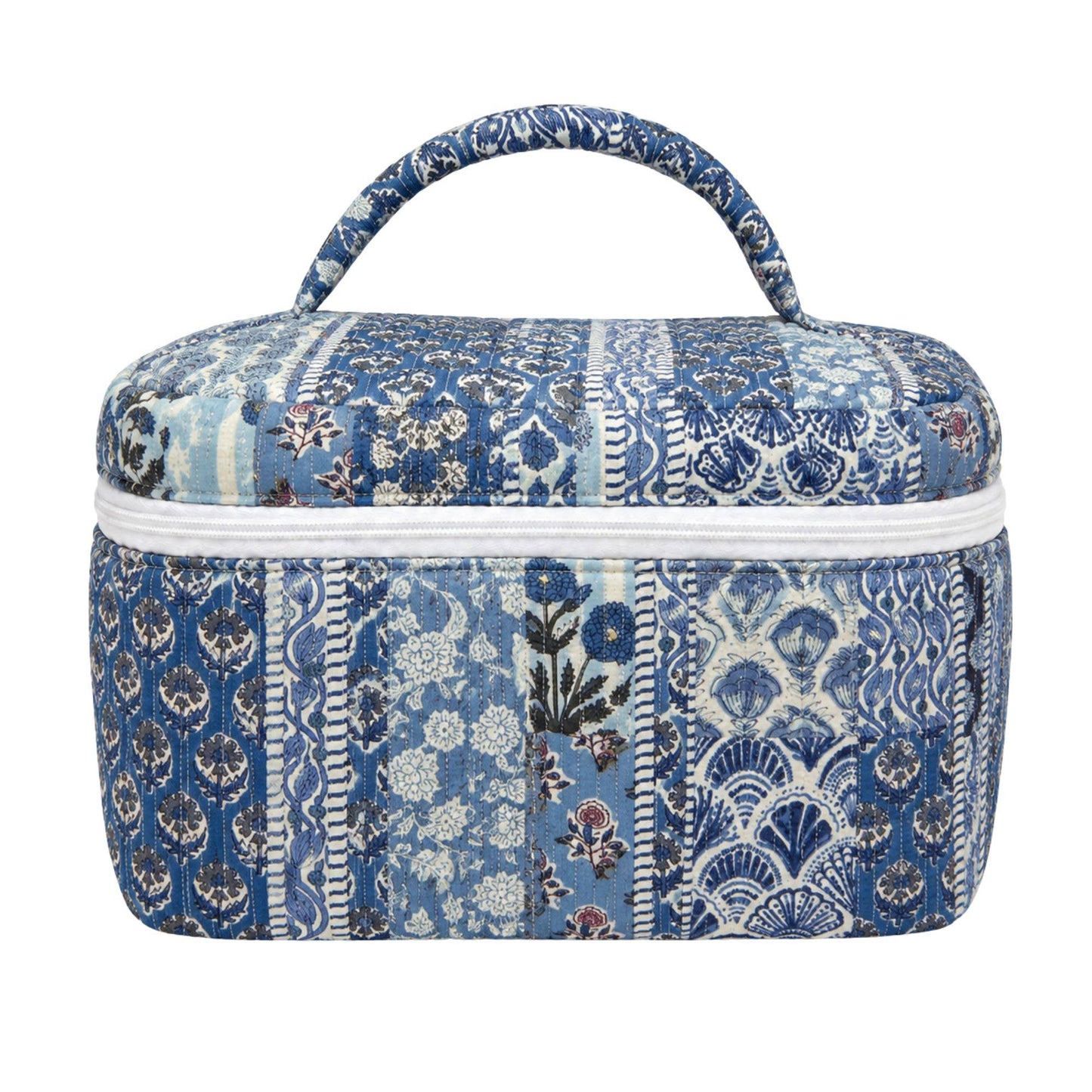 Blue Patchwork Quilted Bag Print