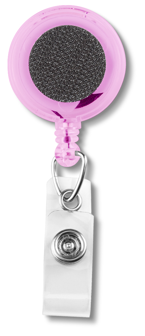 PINK SPINNING CLIP BADGE REEL