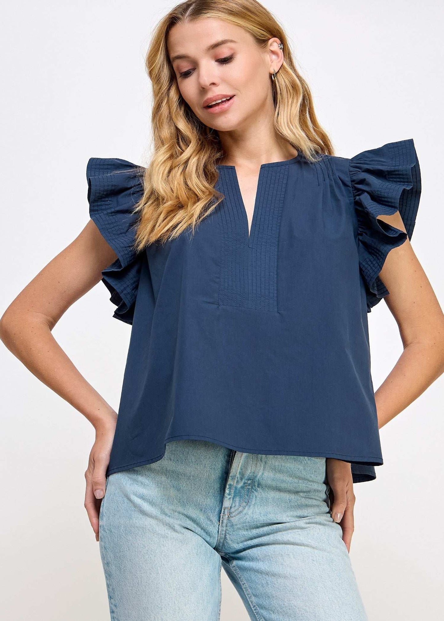 MANDI TOP - NAVY