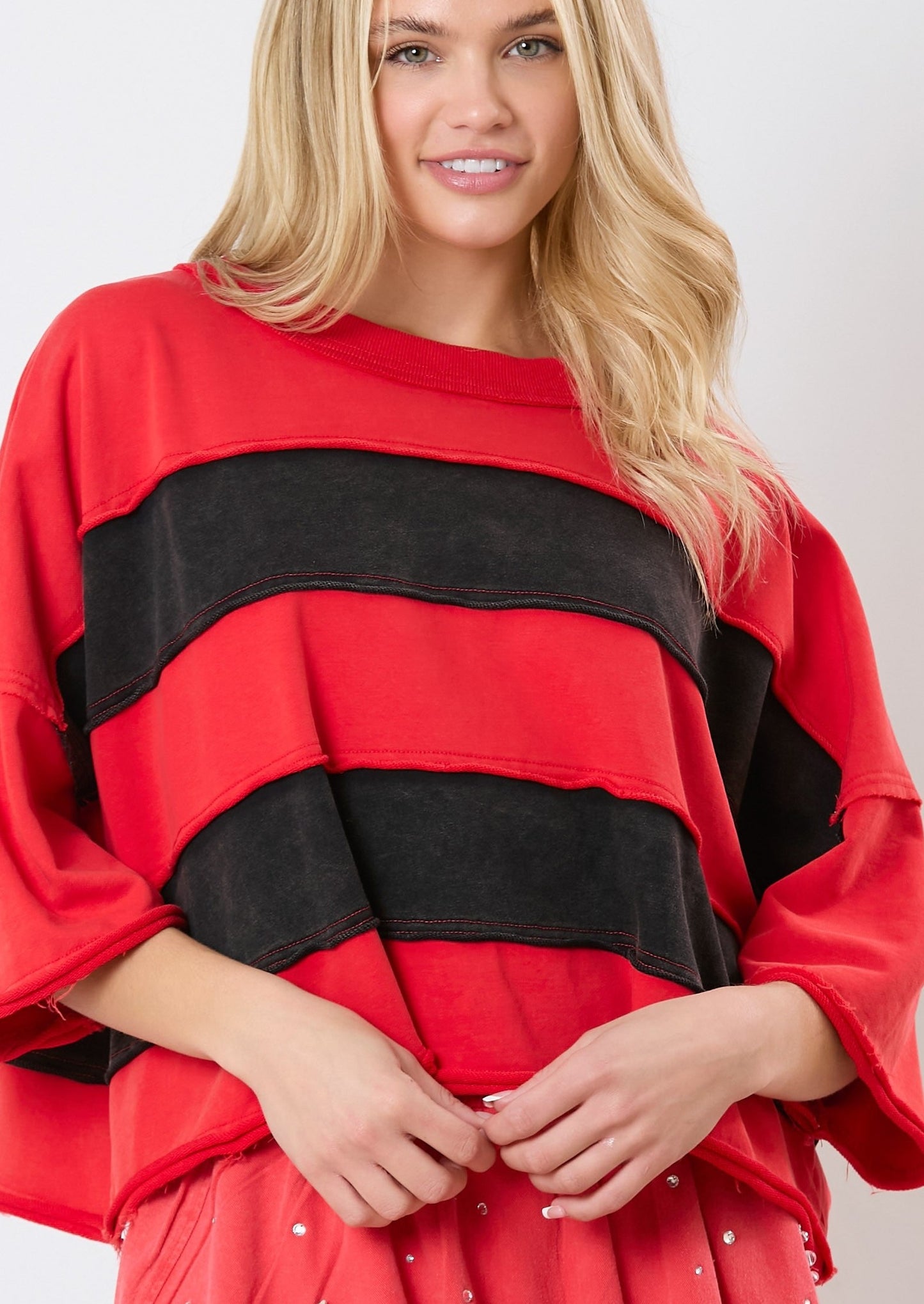 BULLDOG SPIRIT TOP-RED/BLACK