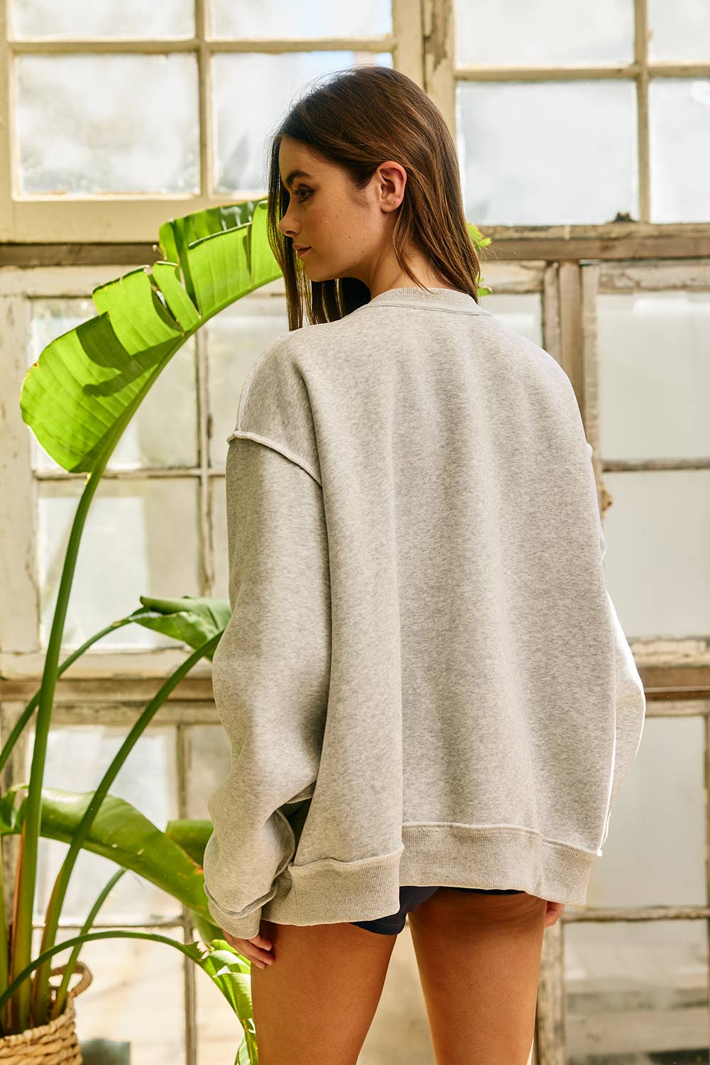 'Alabama/AL' Reversible Oversized V-NECK Pullover