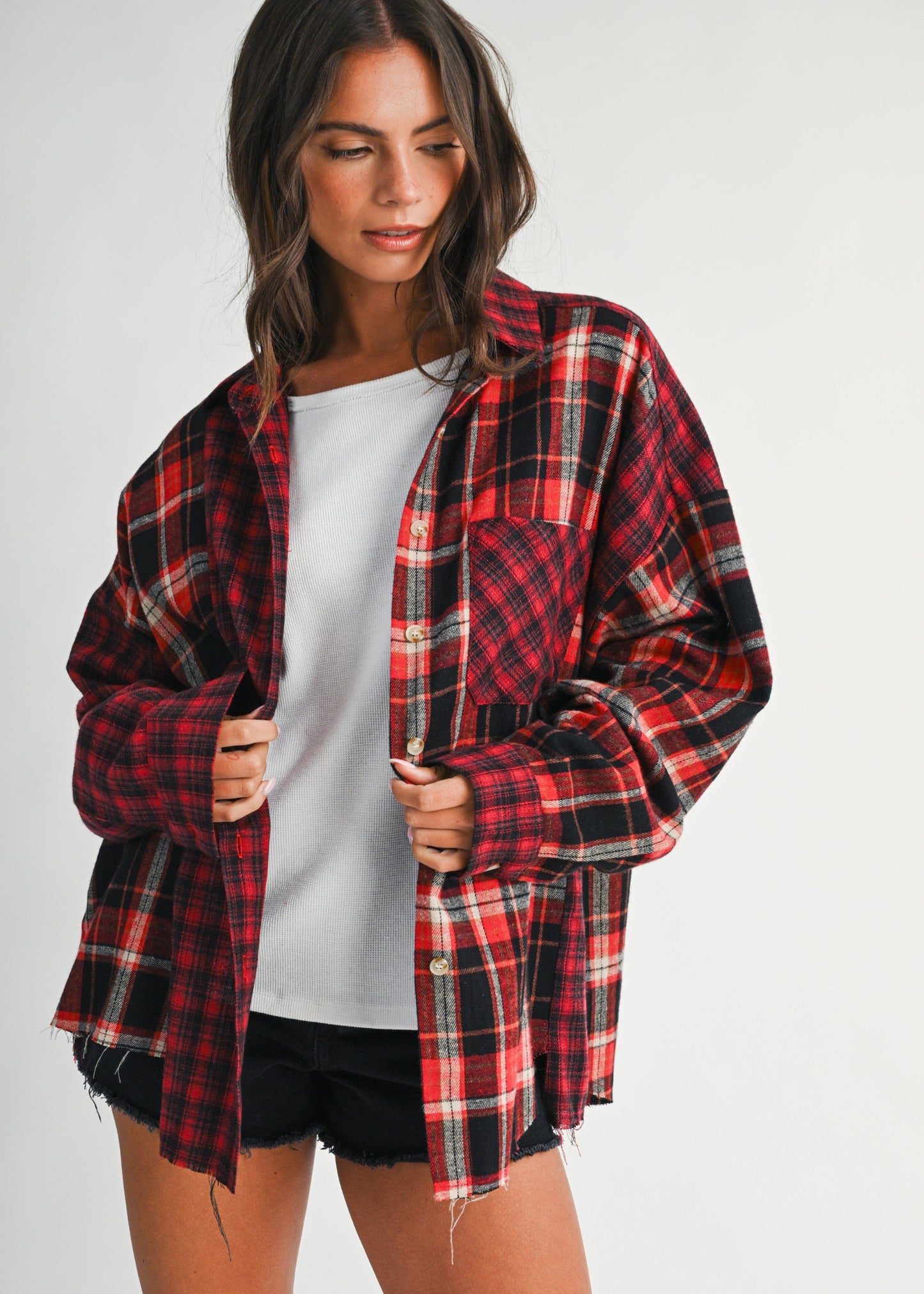 Kambrie Plaid Flannel Shirt