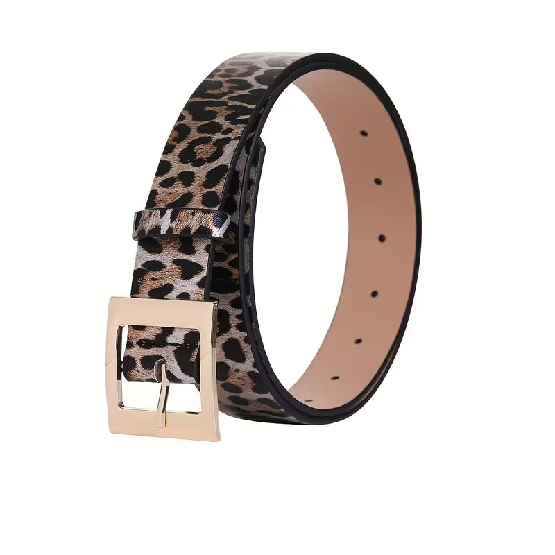 SINGLE LEOPARD PRINT WIDE WAIST BELT