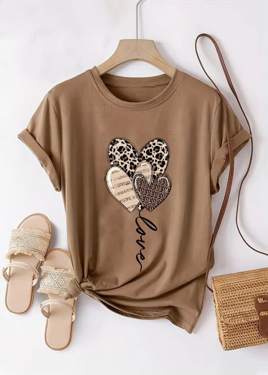 VALENTINES DAY HEART PRINT T-SHIRT