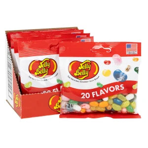 JELLY BELLY 20 FLAVORS 3.5 OZ PEG BAG