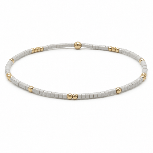 2mm Newport CHAMPAGNE + Gold Filled Waterproof Bracelet