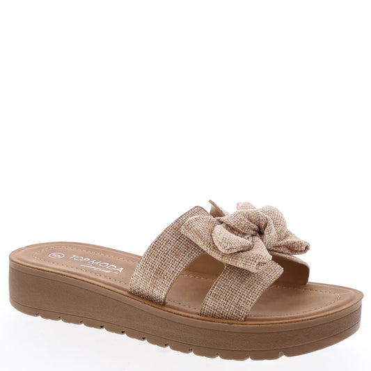 SUSIE SANDALS - LINEN & BEIGE