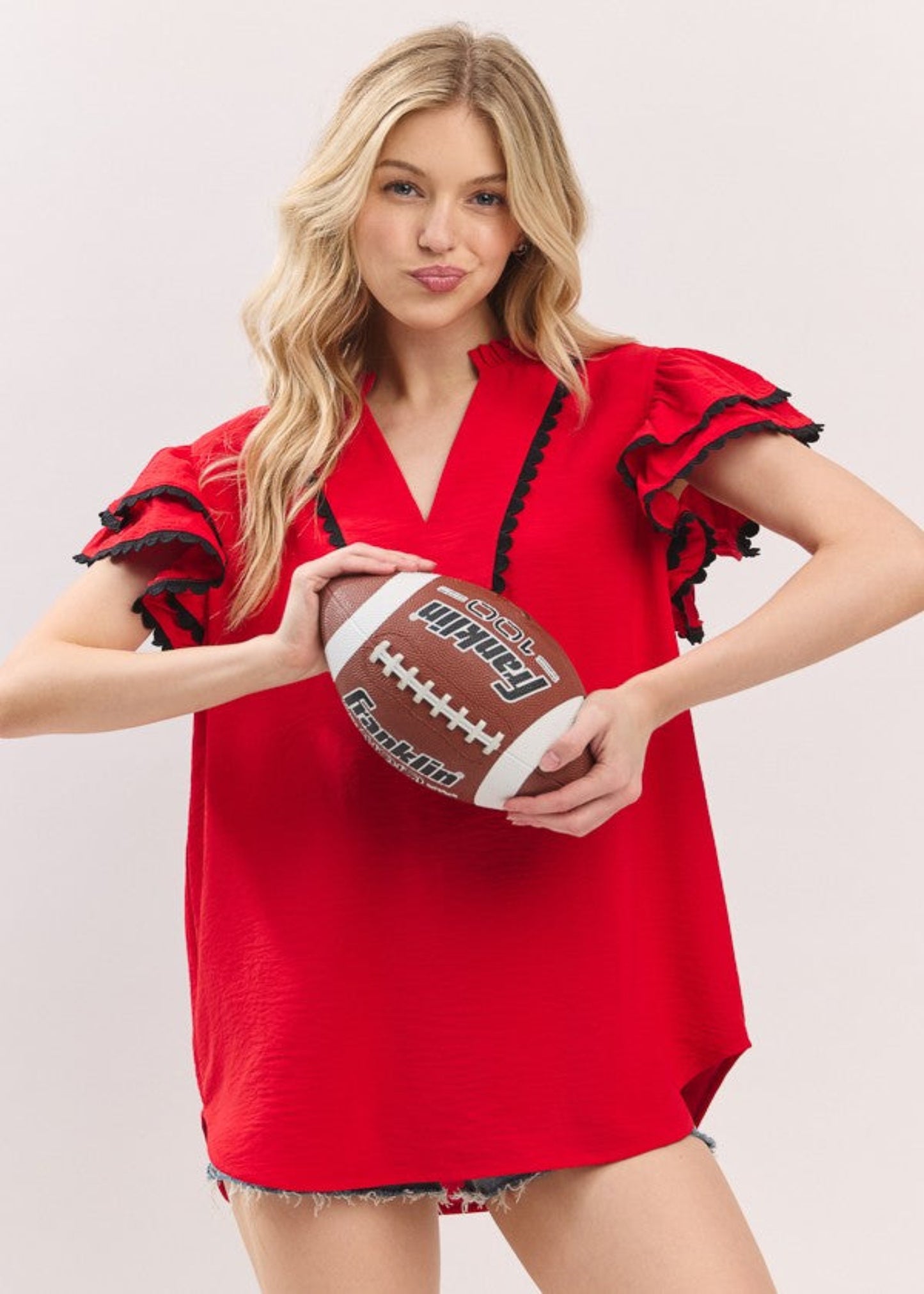 GEORGIA TOP - RED AND TOP