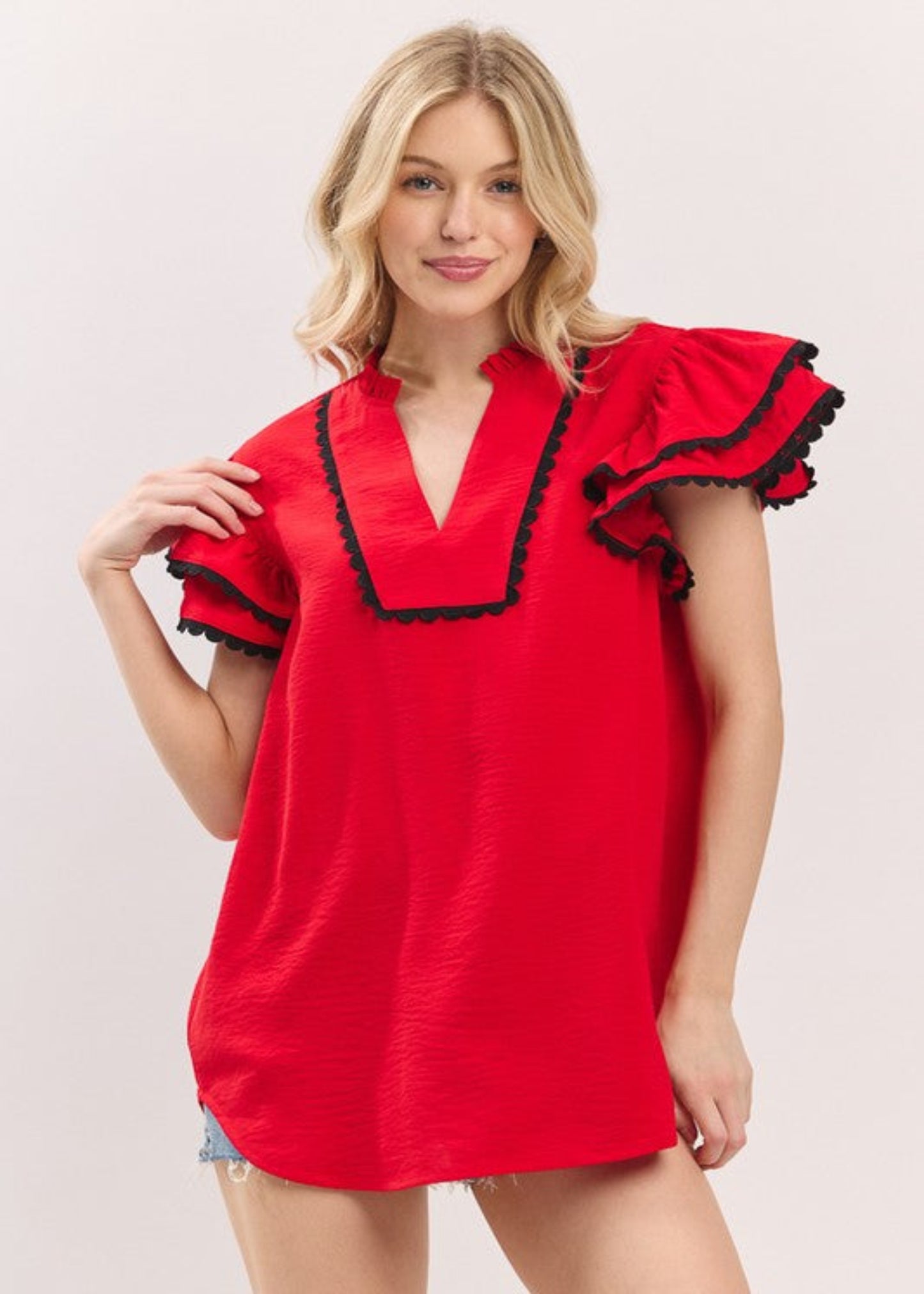 GEORGIA TOP - RED AND TOP