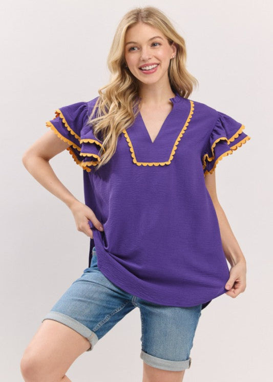 TOP - PURPLE AND YELLOW GOLD LSU