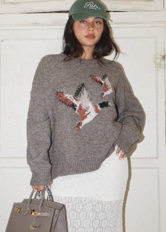 FLYING MALLARD SWEATER - MOCHA