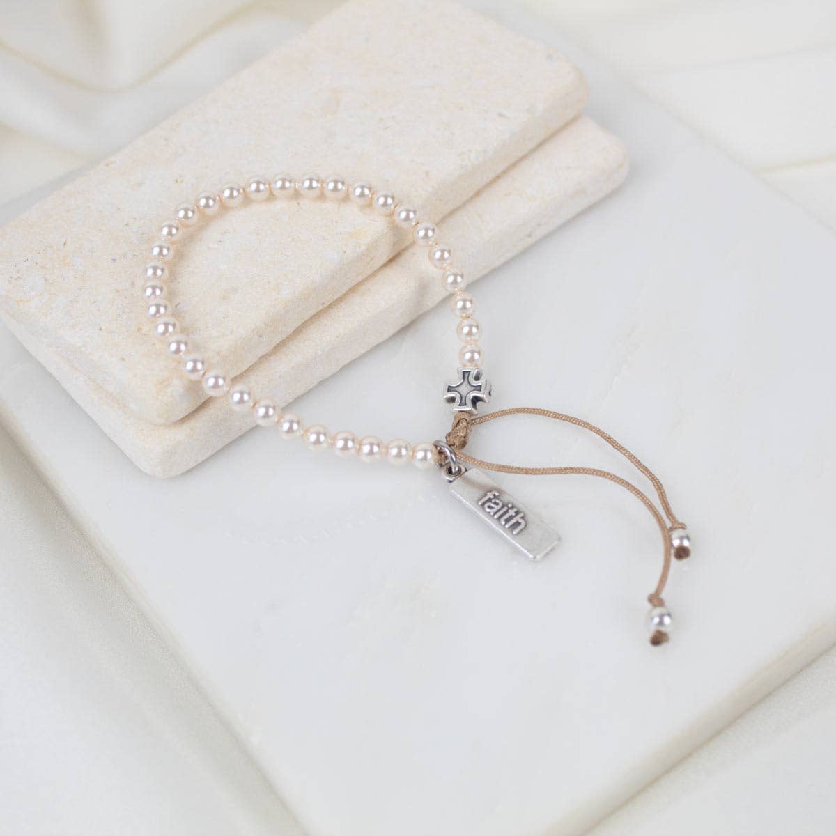Jesus Prayer Rope Crystal Pearl Bracelet