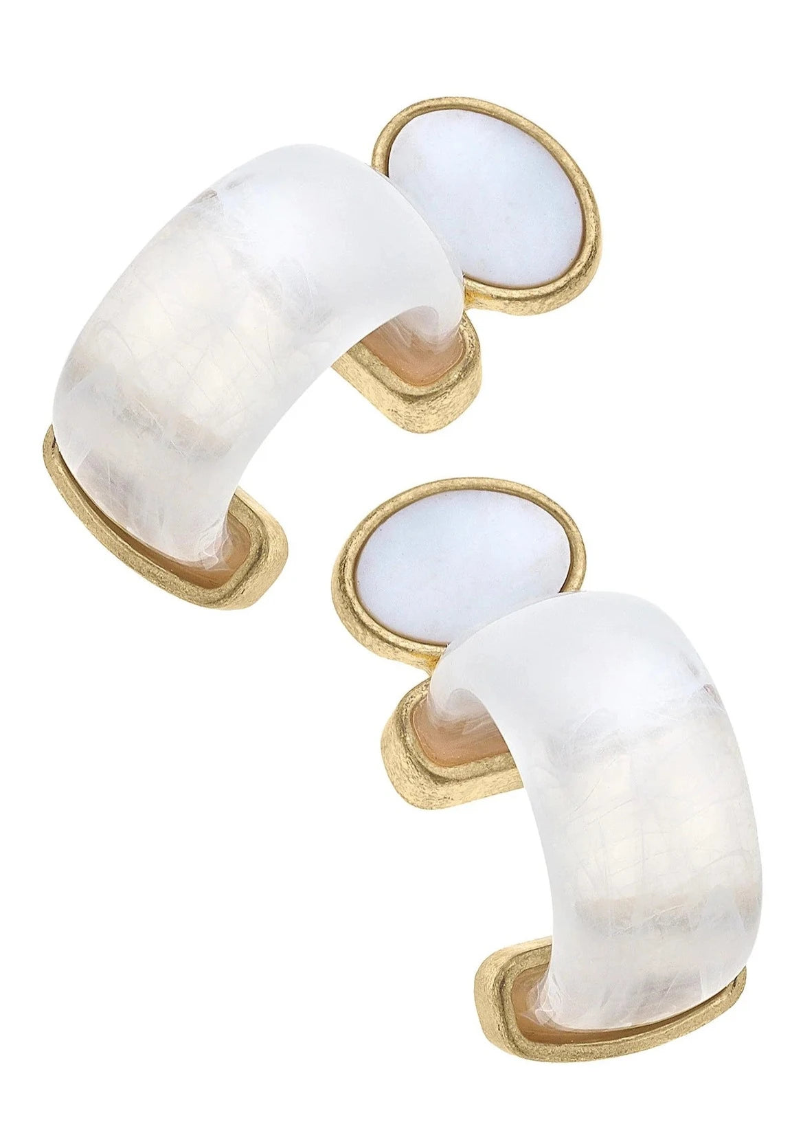 BRIE MOTHER OF PEARL HOOP EARRING