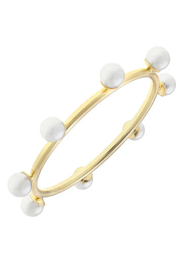 ALLISON BALL BEAD BANGLE-IVORY