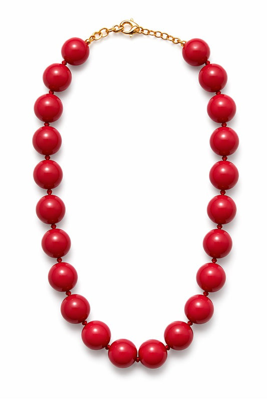 BOHO ROUND BEAD KNOTTED NECKLACE