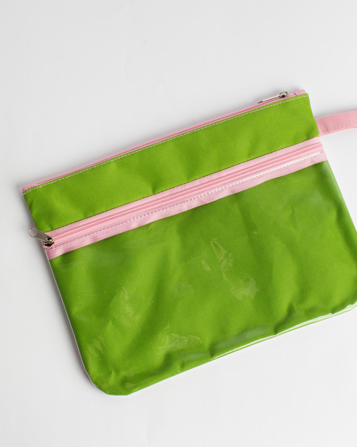 CABANA COVE WET/DRY BAG - GREEN, PINK & WHITE