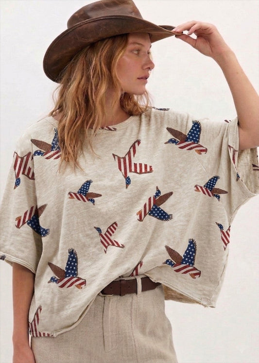4th Of July Duck Loose Fit Sweatshirt