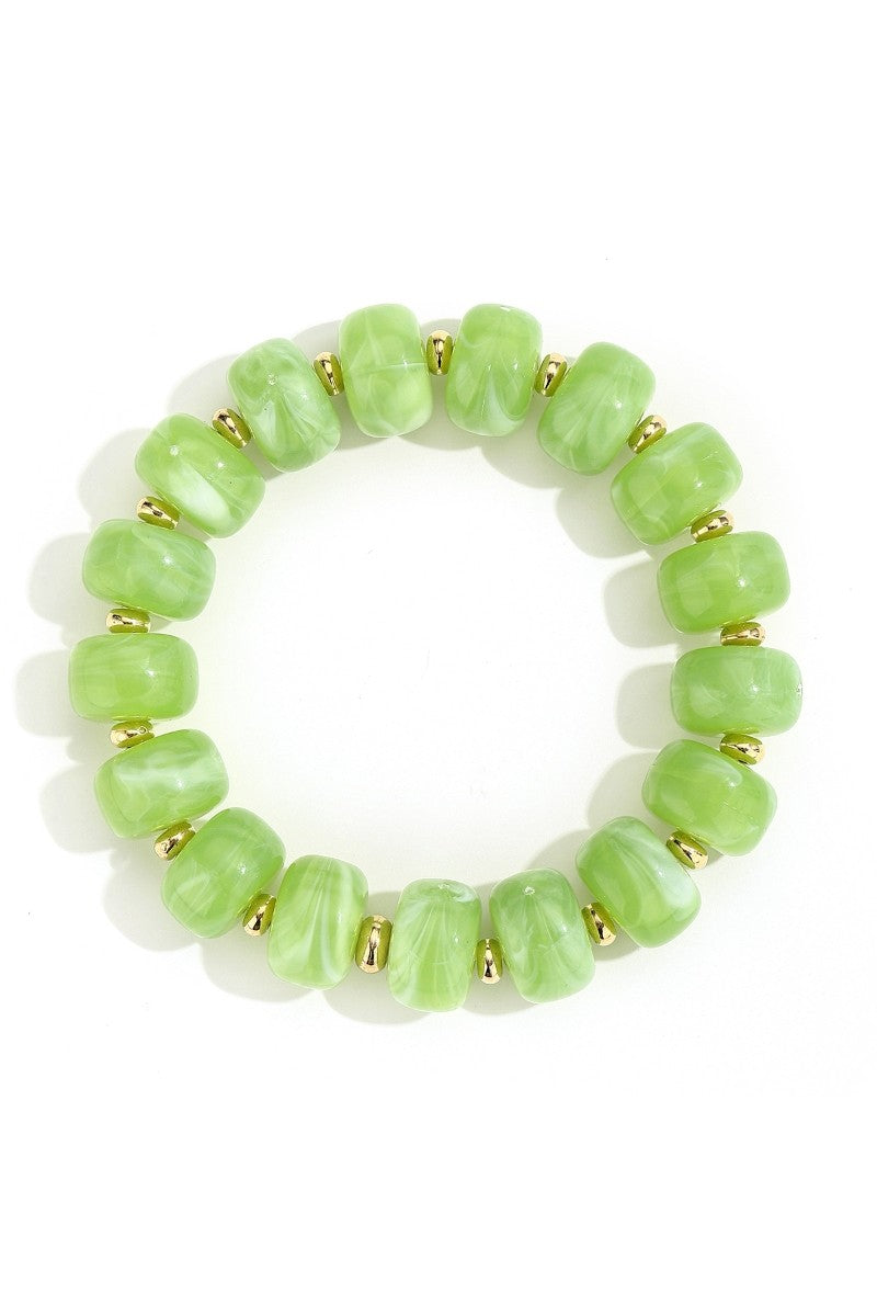 COLORFUL BEAD ELASTIC BRACELET