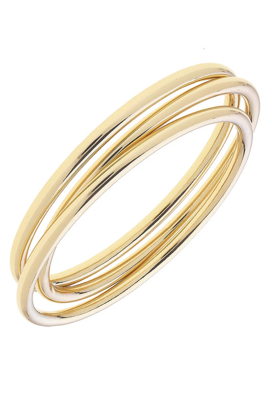 ISLA BANGLES - GOLD SET OF 3