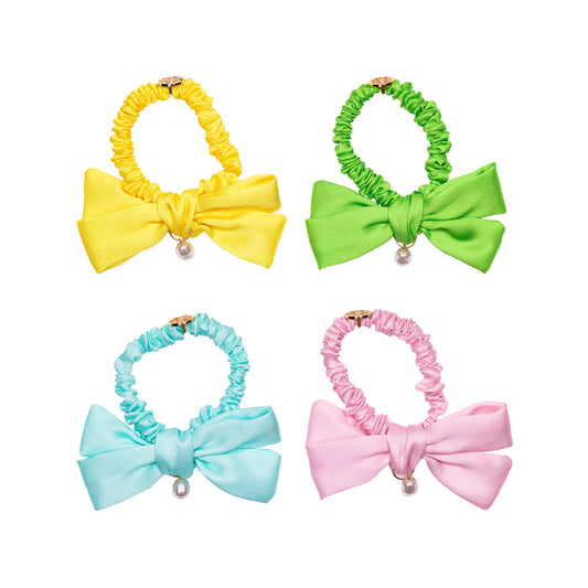 MINI SCRUNCHIE SET - ASSORTED SOLID BOWS