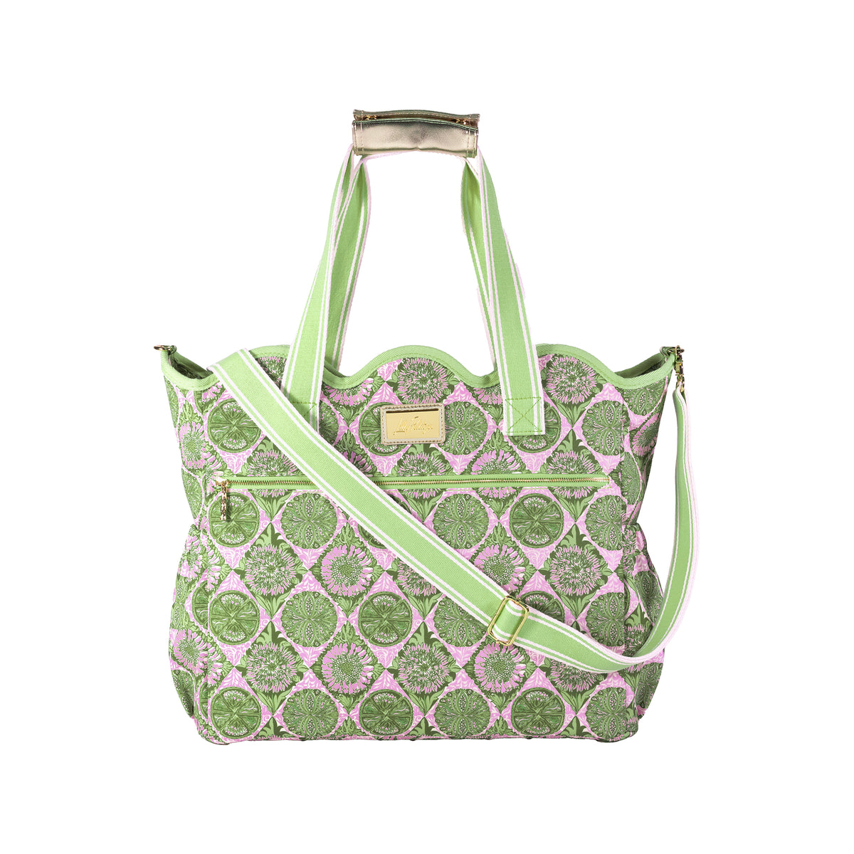 SCALLOP COOLER TOTE BAG - TROPICAL TILES