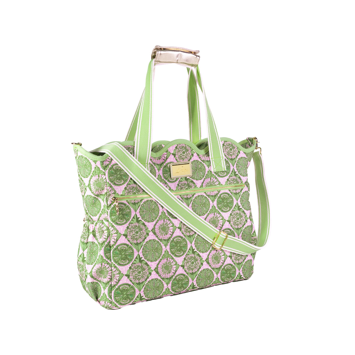 SCALLOP COOLER TOTE BAG - TROPICAL TILES