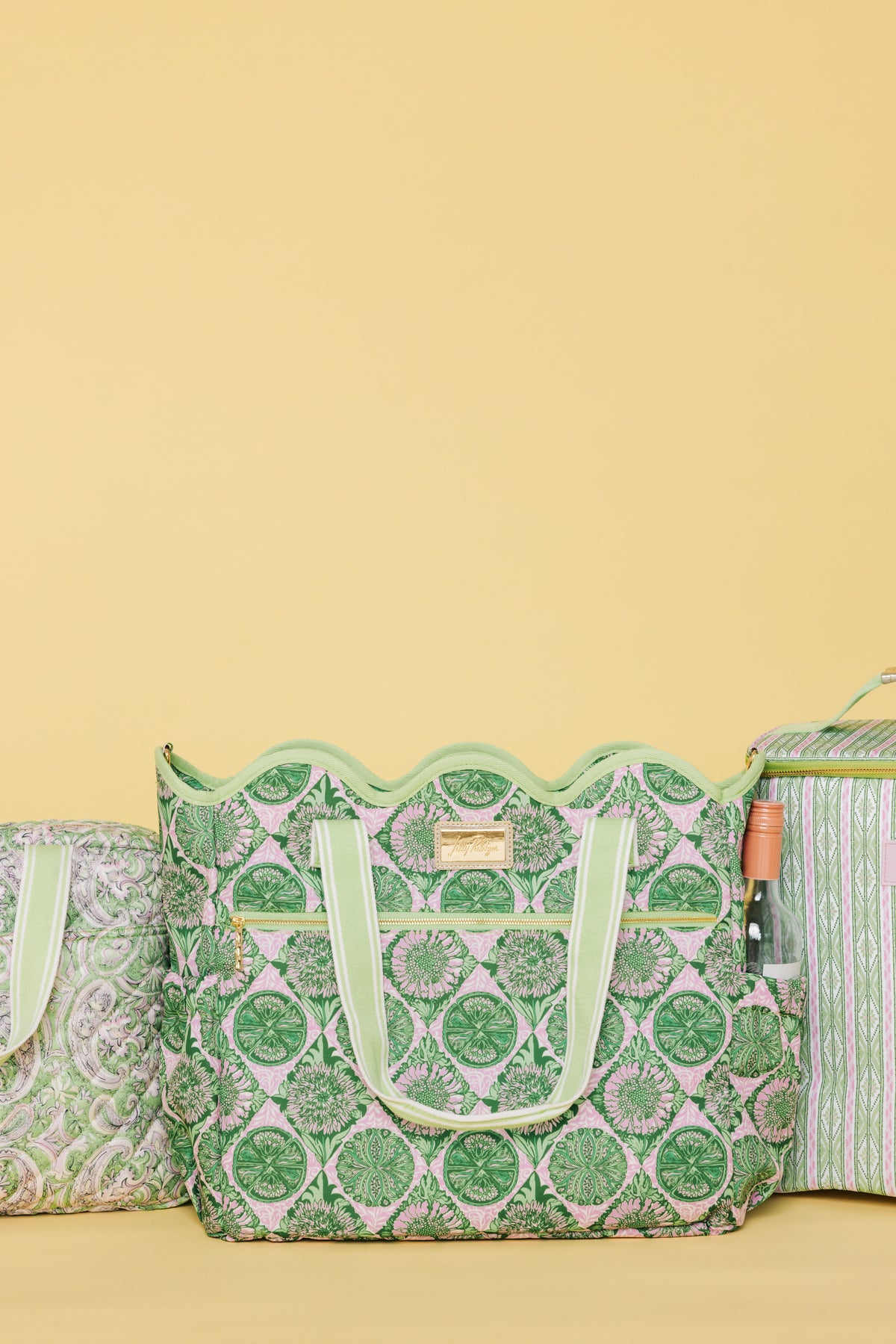 SCALLOP COOLER TOTE BAG - TROPICAL TILES