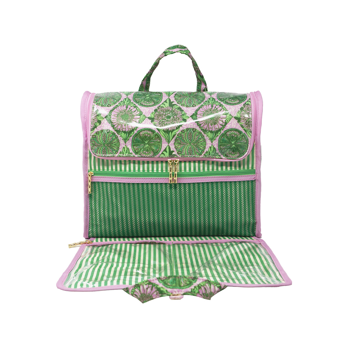 HANGING TOILETRY BAG - TROPICAL TILES