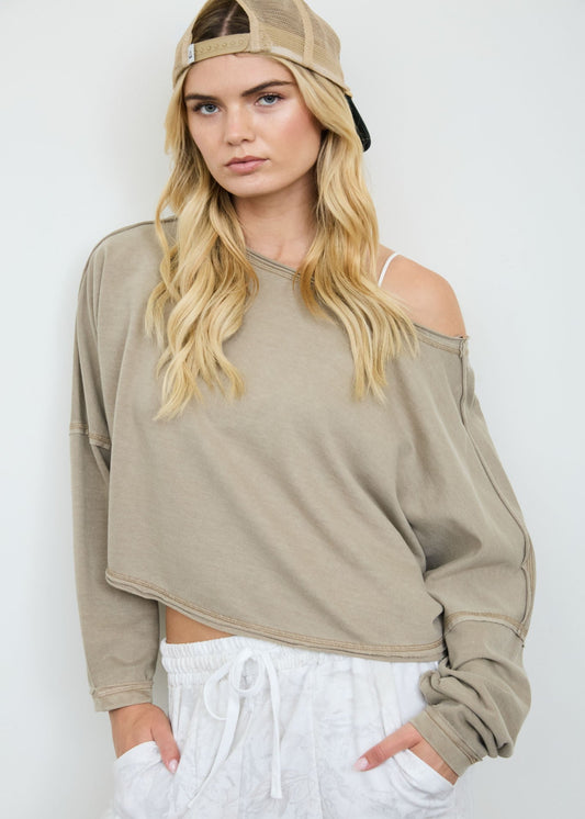 KOURTNEY KNIT TOP - MOCHA