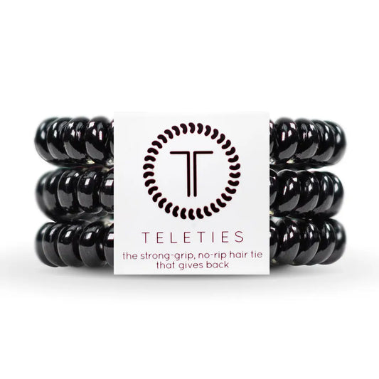 SMALL SPIRAL HAIR COILS - JET BLACK
