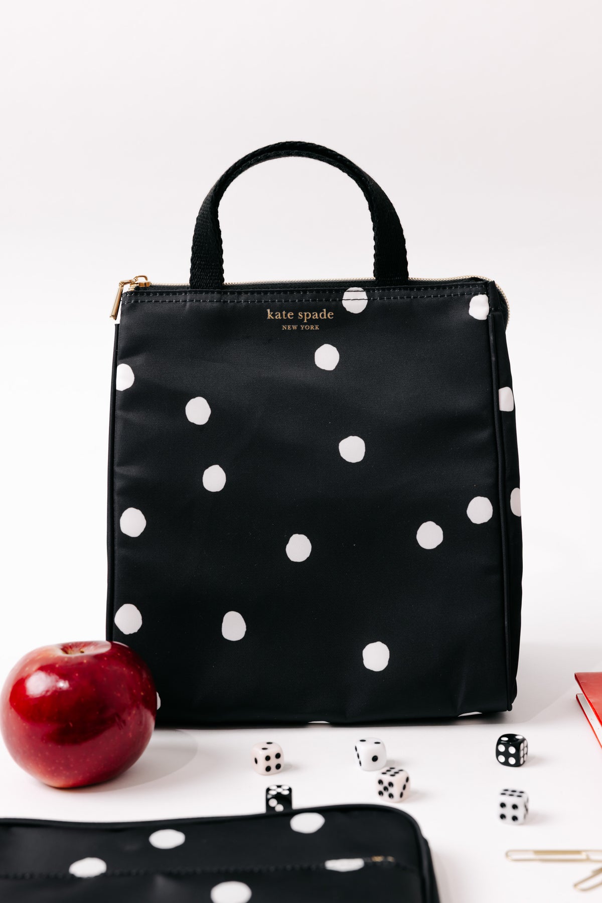 LUNCH BAG - BLACK ENCHANTED DOT