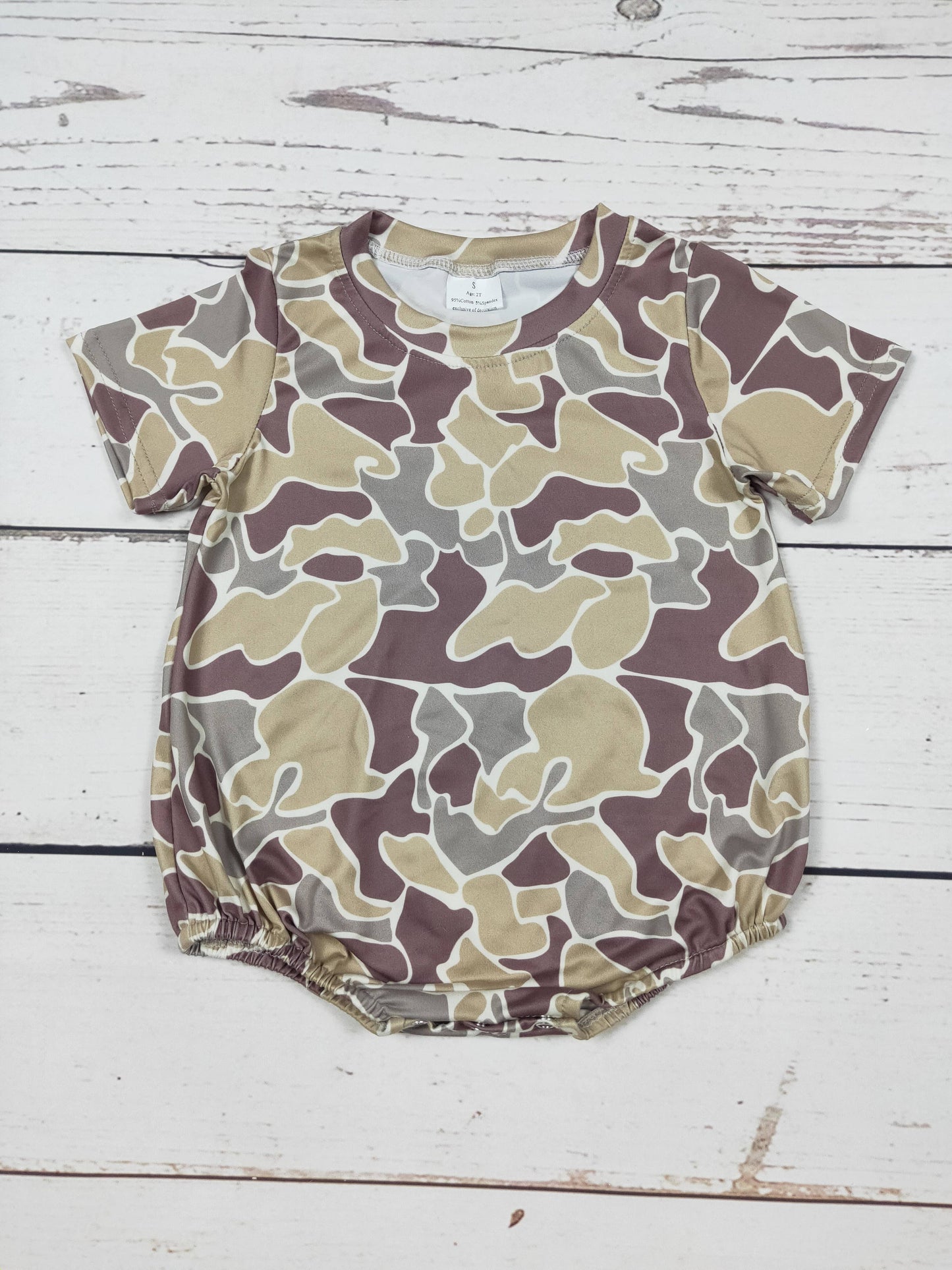 Baby Boy Camouflage Print Bubble