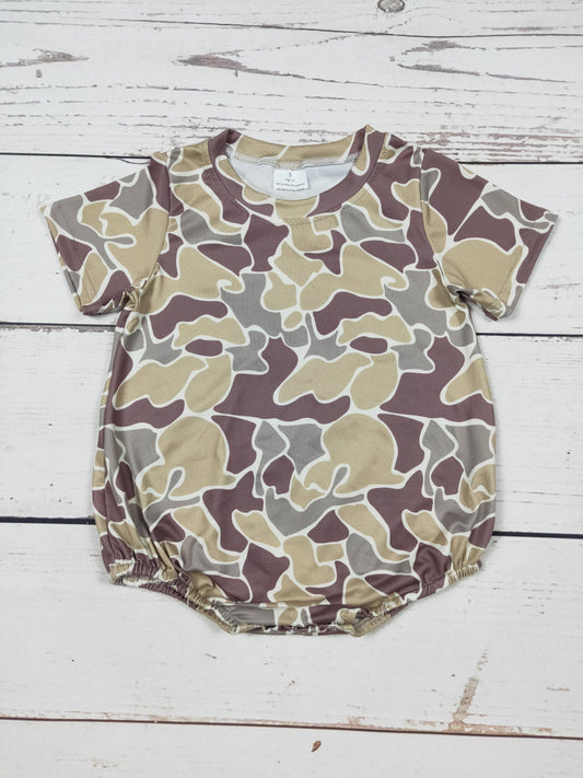 Baby Boy Camouflage Print Bubble
