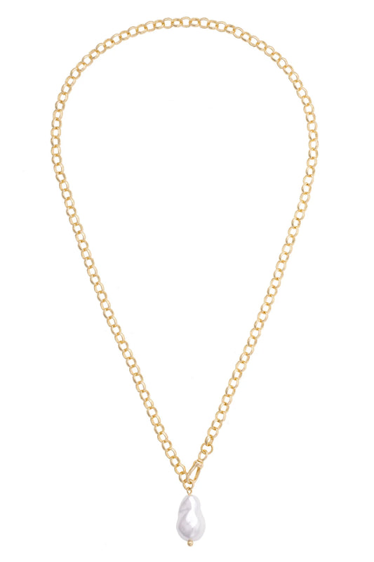 Elsa Pearl Pendant Convertible Necklace in Ivory