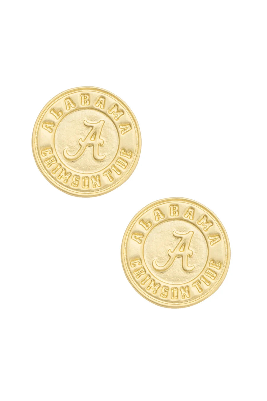 Alabama Crimson Tide 24K Stamped Logo Stud Earrings