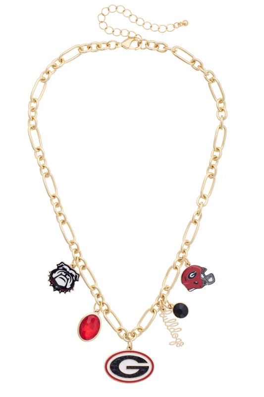 Georgia Bulldogs Gameday Charm Necklace