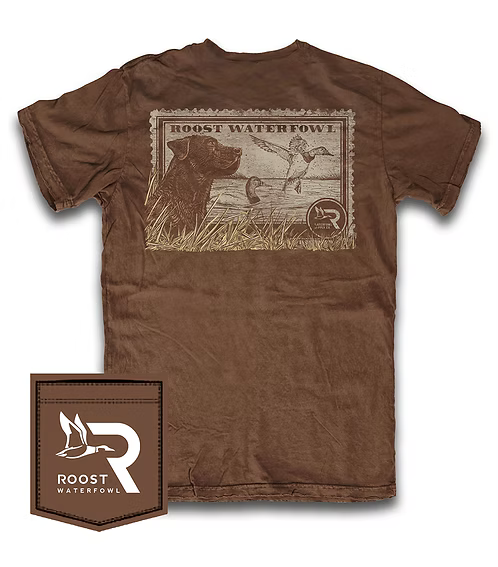 ROOST BROWN LAB STAMP
