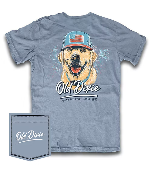 OLD DIXIE FREEDOM LAB TEE - SALTWATER
