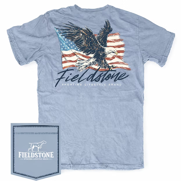 RED WHITE AND TALONS TSHIRT - SALTWATER